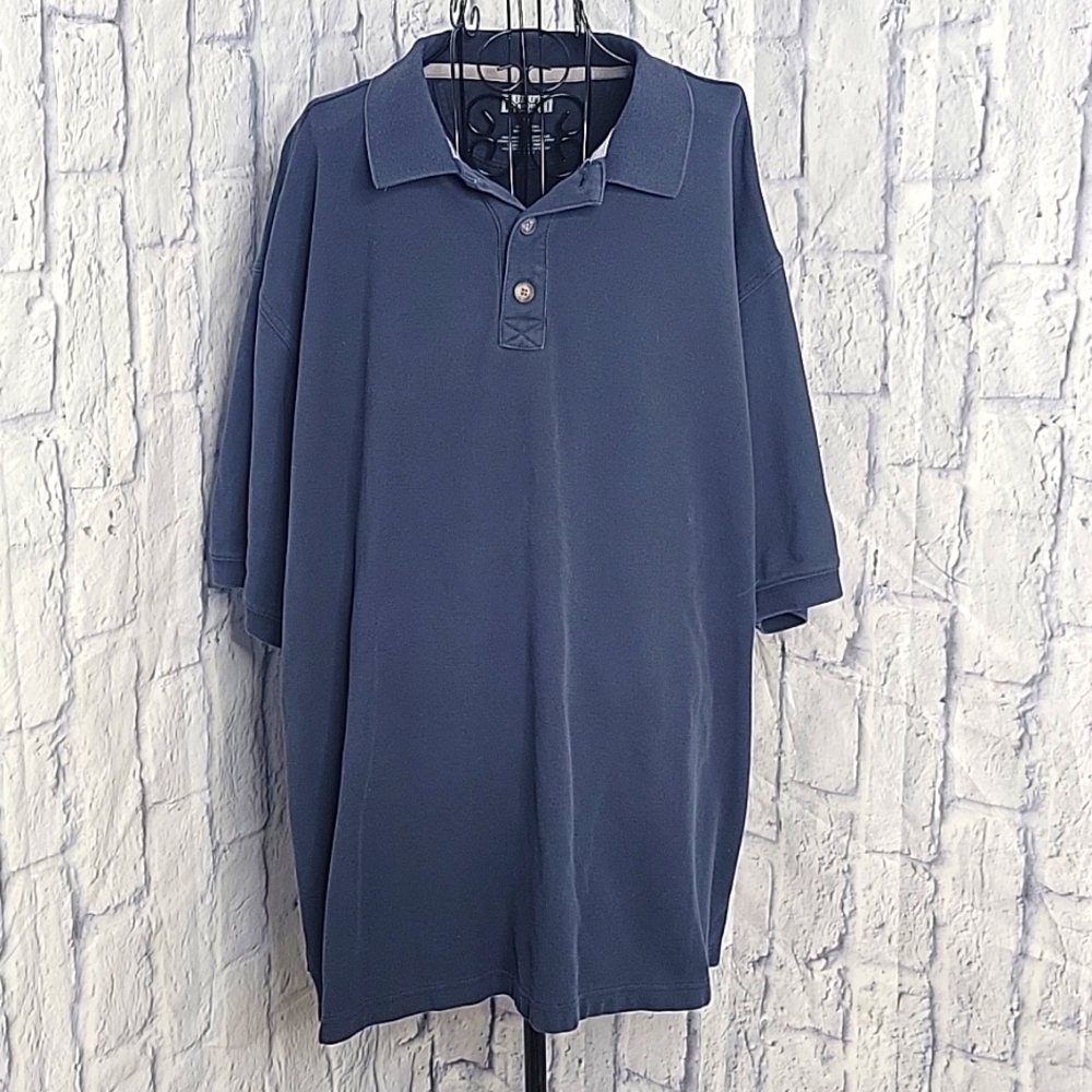 DULUTH TRADING CO. Navy Blue 3 Button Men's Polo Shirt XL